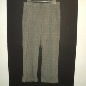 Ann Trinity Crops Capris Size 8 Gray Glen Plaid